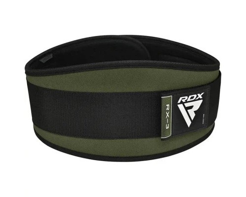Атлетичний пояс RDX RX3 EVA Curve неопреновий Army Green M (WBE-RX3AG-M)