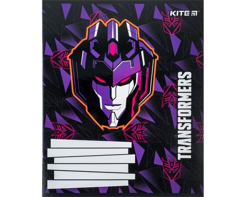 Зошит Kite Transformers 12 аркушів, коса лінія (TF24-235)