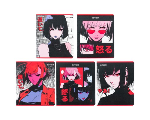 Зошит Kite Anime 48 аркушів, клітинка (K24-259-2)