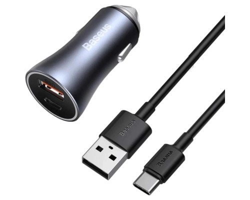 Зарядний пристрій Baseus Golden Contactor Pro Dual Quick 1 USB QC 3.0 + Type-C PD (40W) Black (TZCCJD-0G)