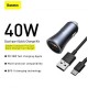 Зарядний пристрій Baseus Golden Contactor Pro Dual Quick 1 USB QC 3.0 + Type-C PD (40W) Black (TZCCJD-0G)
