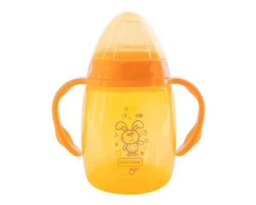 Поїльник-непроливайка Baby Team З силіконовим спаутом і ручками 250 мл (4824428050043)