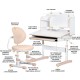 Парта зі стільцем Mealux Nemo XL Pink (полиця + лампа) (BD-39 PN)