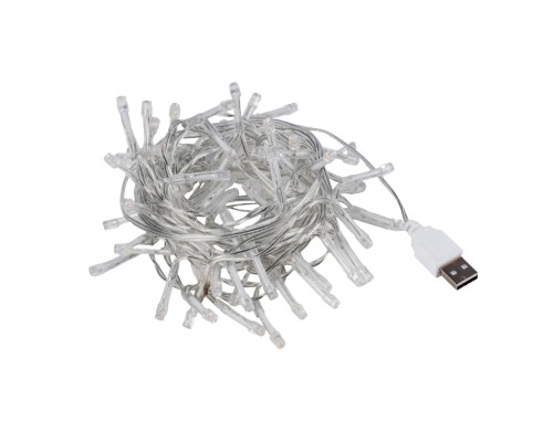 Гірлянда YES! Fun Нитка 70 LED Холодно-біла 4.9 м Мерехтіння USB (975063)