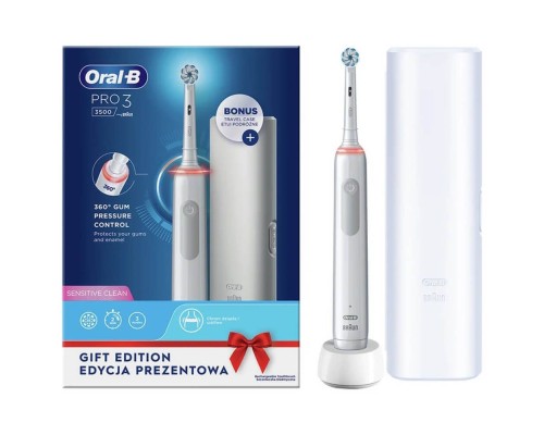 Електрична зубна щітка Oral-B PRO3 3500 D505.513.3X WT Gift Edition