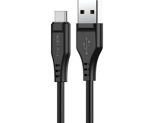 Дата кабель USB 2.0 AM to Type-C 1.2m 3.0A TPE C3-04 Black Acefast (6974316280866)