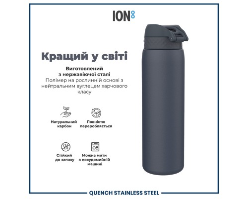 Пляшка для води ION8 OneTouch Stainless Steel 1200 мл Ash Navy (I8SS1000ANAVY)
