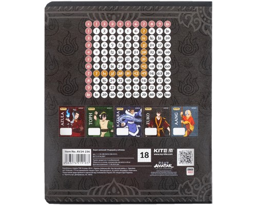 Зошит Kite Avatar, 18 аркушів, клітинка (AV24-236)