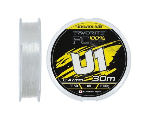 Флюорокарбон Favorite U1 FC 30m 8.0/0.47mm 30.5lb/13.84kg (1693.12.20)