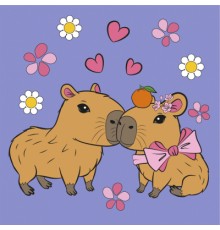 Картина по номерам Santi Капібари in Love 25х25см (955480)