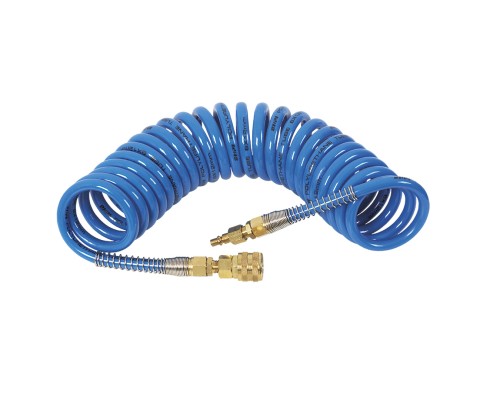 Пневматичний шланг Neo Tools спіральний, 8x12мм, 8бар, поліетилен, 5м (12-074)