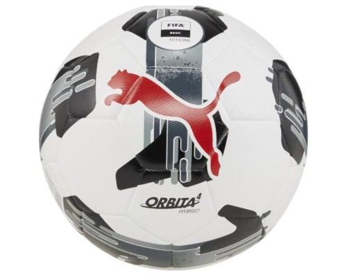 М'яч футбольний Puma Orbita 4 HYB (FIFA Basic) 084326-02 білий, чорний, червоний 5 (4067981495528)