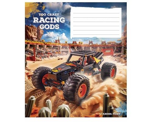 Зошит Школярик Racing gods 18 аркушів клітинка (018-3469K)
