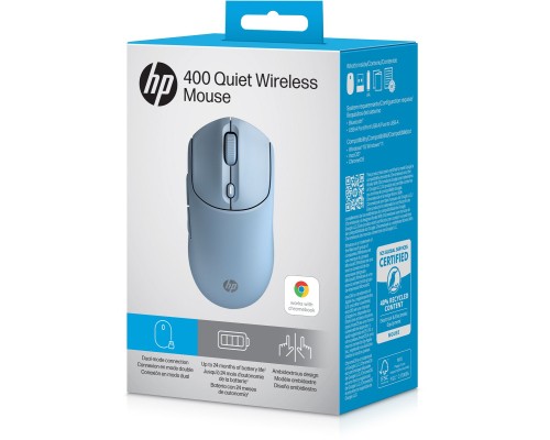 Мишка HP 400 Quiet Wireless/Bluetooth Blue (AZ7B4AA)