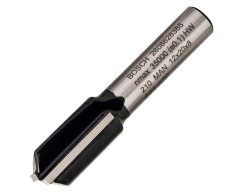 Фреза Bosch Professional пазова з двома лезами, Std, S8, D12, L20 (2.608.628.385)