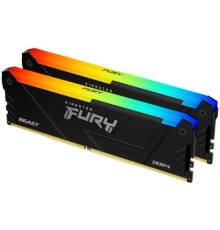 Модуль пам'яті для комп'ютера DDR4 16GB (2x8GB) 3200 MHz Beast Black Kingston Fury (ex.HyperX) (KF432C16BB2AK2/16WP)