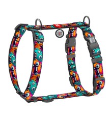 Шлея для собак WAUDOG Nylon анатомічна H-подібна з QR-паспортом 