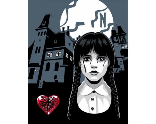 Картина по номерам Santi Wednesday Nevermore Academy 40х50 см (955059)