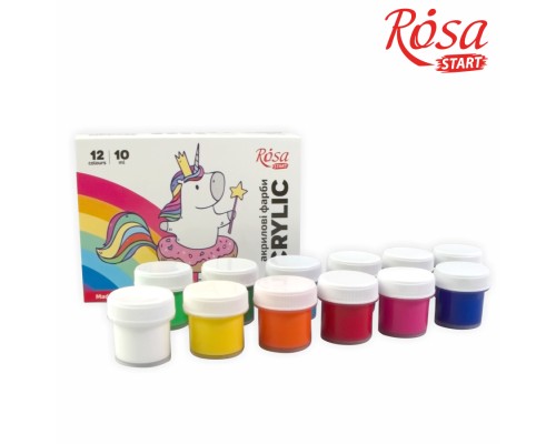 Акрилові фарби Rosa START Unicorn 12 x10 мл (4823098531005)