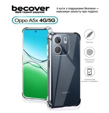 Чохол до мобільного телефона BeCover Anti-Shock Oppo A5x 4G/5G Clear (713814)