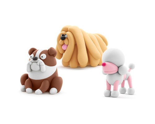 Набір для творчості Lipaka Собаки-друзяки Комондор Муді, Бульдог Гіпно, Пудель Поппі (60057-UA01)