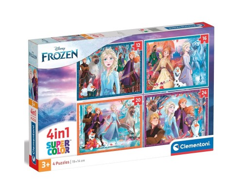 Пазл Clementoni 4 в 1 Frozen, 12,16,20 та 24 елементи (21518)
