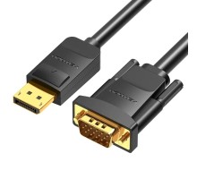 Кабель мультимедійний DP to VGA Cable 1.5M Black VENTION (HBLBG)