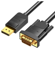 Кабель мультимедійний DP to VGA Cable 1.5M Black VENTION (HBLBG)
