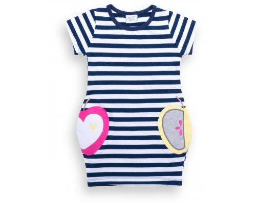 Плаття дитяче Breeze в смужку з кишеньками (8992-92G-blue)