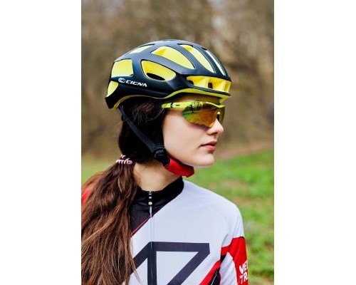 Шолом Velotrade СIGNA TT-4 черно-желтый L (58-61см) (HEAD-021)