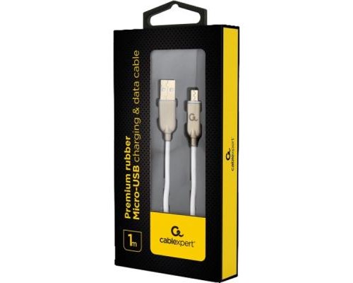 Дата кабель USB 2.0 Micro 5P to AM Cablexpert (CC-USB2R-AMmBM-1M-W)