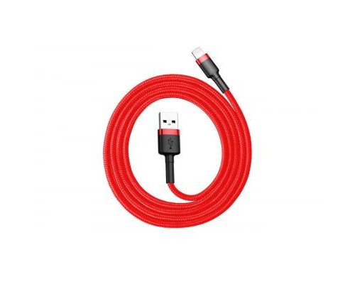 Дата кабель USB 2.0 AM to Lightning 1.0m Cafule 2.4A red+red Baseus (CALKLF-B09)