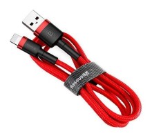 Дата кабель USB 2.0 AM to Lightning 1.0m Cafule 2.4A red+red Baseus (CALKLF-B09)