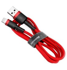 Дата кабель USB 2.0 AM to Lightning 1.0m Cafule 2.4A red+red Baseus (CALKLF-B09)