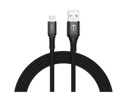 Дата кабель USB 2.0 AM to Micro 5P 2.0m Jagger T-M814 Black T-Phox (T-M814(2) black)