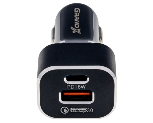 Зарядний пристрій Grand-X CH-29 PD 3.0, Quick Charge QС3.0, 1 TypeC, 1 USB (CH-29)