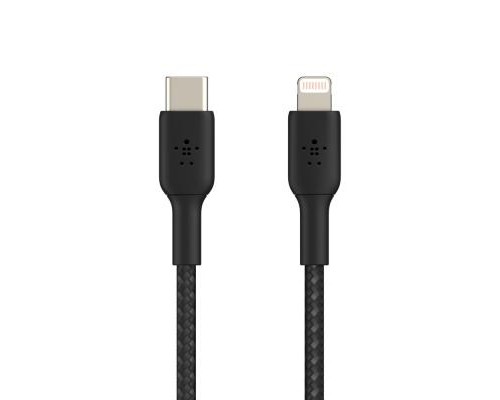 Дата кабель USB 2.0 AM to Lightning 1.0m BRAIDED black Belkin (CAA004BT1MBK)