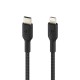 Дата кабель USB 2.0 AM to Lightning 1.0m BRAIDED black Belkin (CAA004BT1MBK)