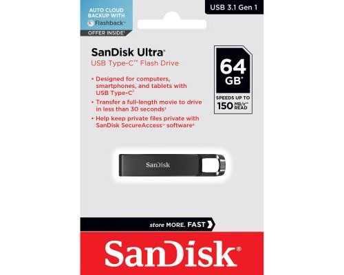 USB флеш накопичувач SanDisk 64GB Ultra Type-C (SDCZ460-064G-G46) 