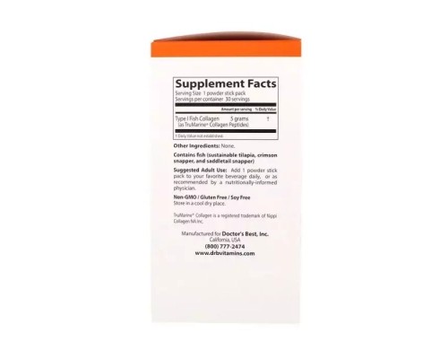 Жирні кислоти Doctor's Best Риб'ячий Колаген, Fish Collagen, 30 пакетиків (DRB-00418) Жирні кислоти Doctor's Best Риб'ячий Колаген, Fish Collagen, 30 пакетиків (DRB-00418)
