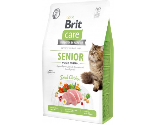 Сухий корм для кішок Brit Care Cat GF Senior Weight Control 2 кг (8595602540945)