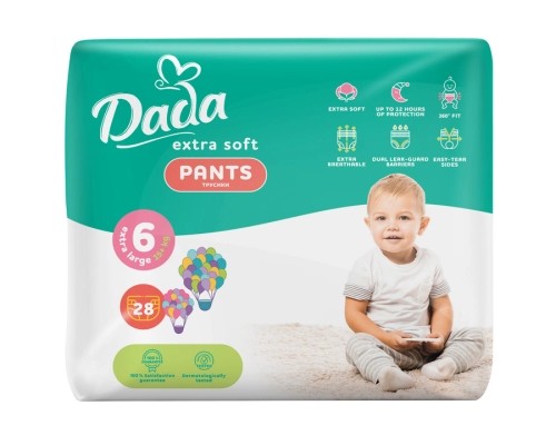Підгузки Dada Extra Soft 6 XL (15+ кг) 28 шт (4820174980696)
