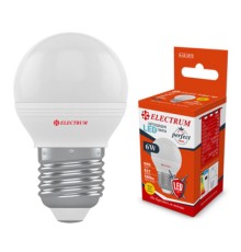Лампочка Electrum D45 6W PA LB-32/1 Е27 3000K PERFECT (A-LB-1873)