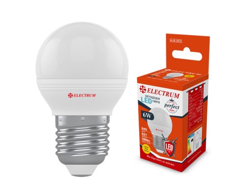 Лампочка Electrum D45 6W PA LB-32/1 Е27 3000K PERFECT (A-LB-1873)