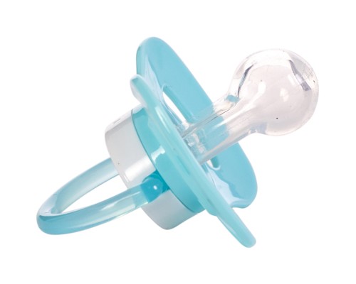 Пустушка Baby Team силіконова,класична, 0+ міс (3007_блакитний)