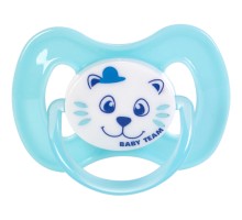 Пустушка Baby Team силіконова,класична, 0+ міс (3007_блакитний)