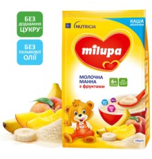 Дитяча каша Milupa Молочна Манна з фруктами 210 г (5900852930041)