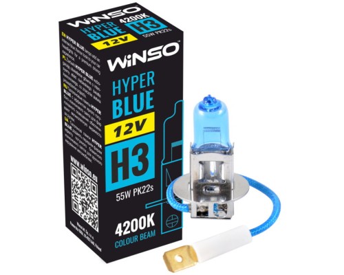 Автолампа WINSO H3 HYPER BLUE 4200K 55W (712340)