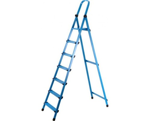 Драбина Work's стрем'янка металева - 407 (7 сх., синя) (63274)