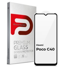 Скло захисне Armorstandart Full Glue Xiaomi Poco C40 Black (ARM62954)